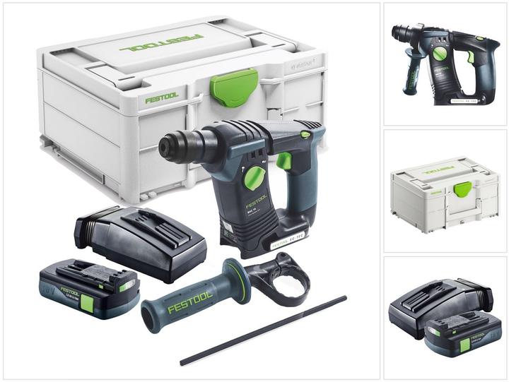 Produktbild Festool BHC 18-Basic Akku Bohrhammer 18 V 1,8 J SDS Plus Brushless + 1x Akku 3,0 Ah + Ladegerät +