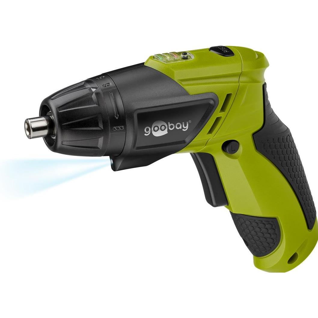 Goobay, Bohrmaschine + Akkuschrauber, 71880 Bohrmaschine 230 RPM Ohne Schlüssel (Akkubetrieb)
