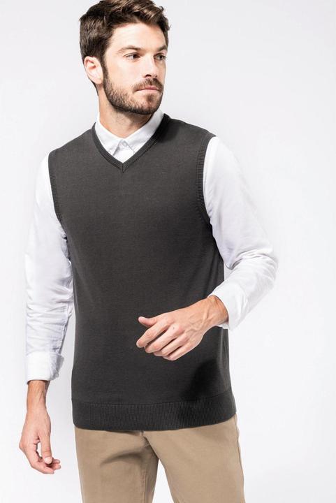 Produktbild Kariban Pullover mit V-Ausschnitt ohne Ärmel (M)