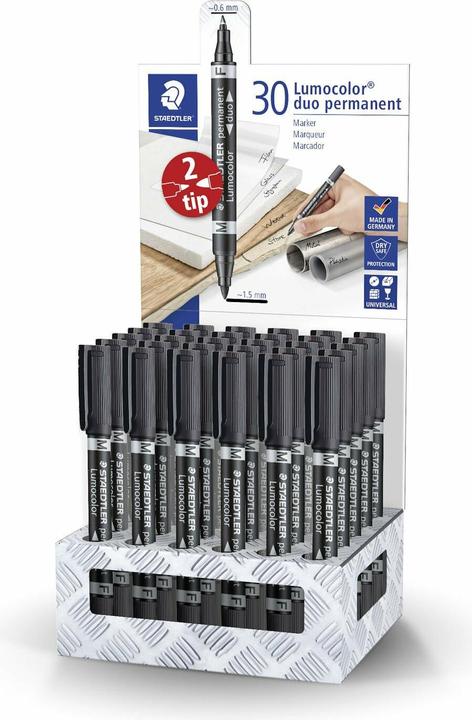 Produktbild Staedtler Lumocolor Permanent-Marker duo, 30er Display (30x)