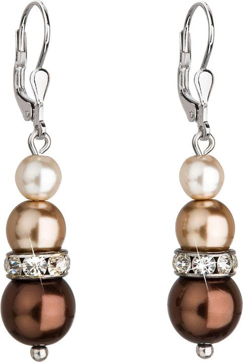 Image du produit Evolution Group Boucles d'oreilles perles en bronze avec cristaux 31150.3 (L)
