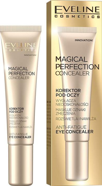Eveline Magical Perfection Concealer voor onder de ogen die schaduwen en tekenen van vermoeidheid wegneemt (01 Light)