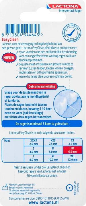 Immagine prodotto Lactona Easyclean Rager 8'S - L/M 6,5 mm (8x)