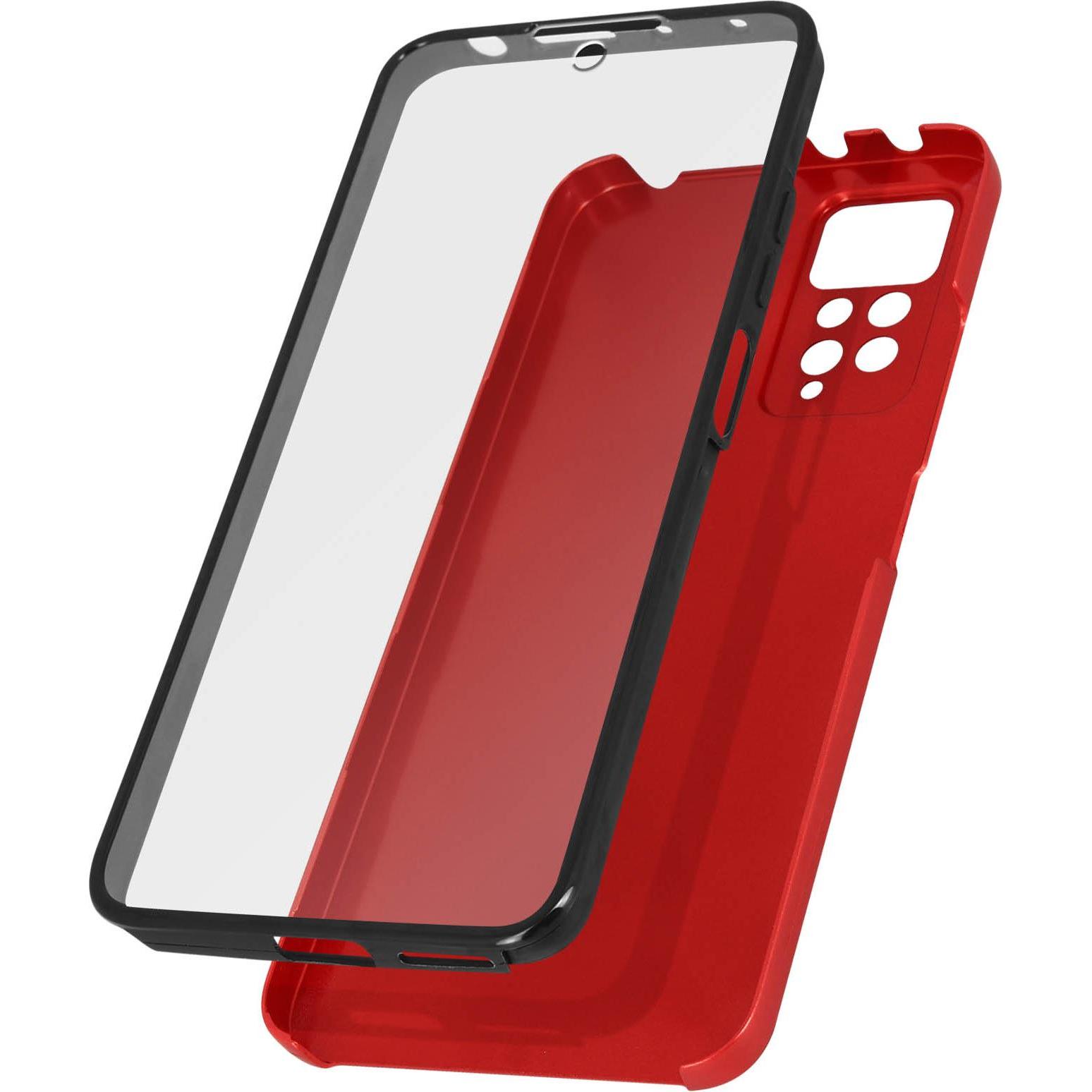 Thumbnail - Avizar Vorder- Rückseite Schutzhülle, Full Cover Series (Xiaomi Redmi Note 11 Pro 5G), Smartphone Hülle, Rot