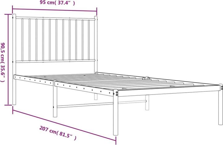 Image du produit vidaXL Bettgestell (90 x 200 cm)