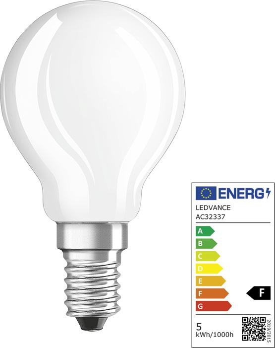 Actual product image Osram Led Retrofit Classic P (E14, 4.80 W, 470 lm, 6 x, F)
