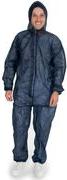 Actual product image Hygostar PP coverall ECO HYGOBASE with hood, blue, XXL dark blue, protective coverall made of PP special (XXL, 5 x)