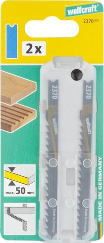 Produktbild wolfcraft 2 Stichsägeblätter HCS L=100mm U-Schaft