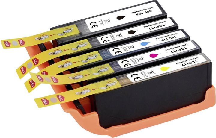 Image du produit Renkforce Pack combiné remplace Canon PGI-580 PGBK + CLI-581 BKCMY (2078C005) (M, C, Y, CF)