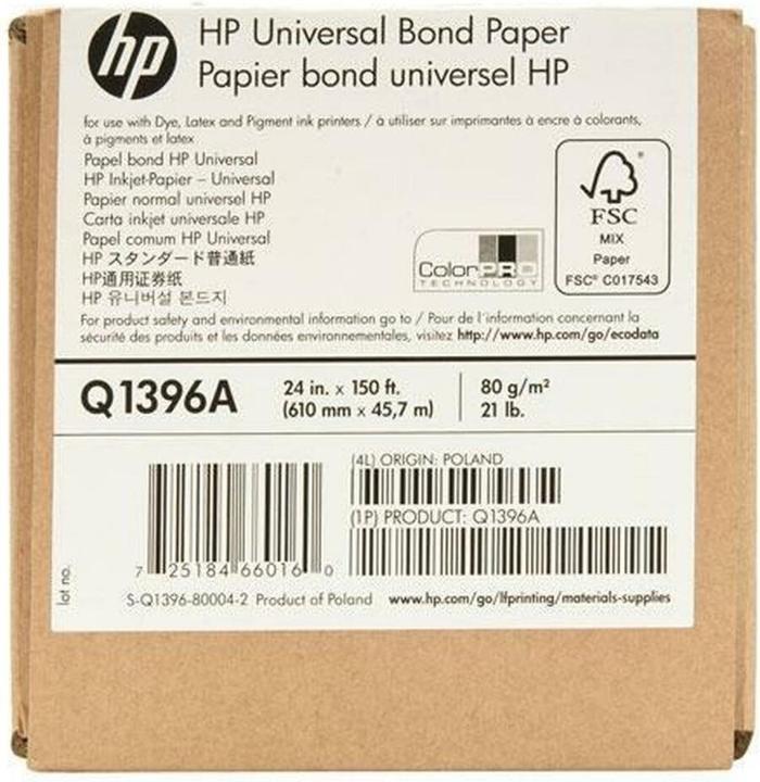 Produktbild HP Q1396a (80 g/m², Plotterrollen, 1 x)