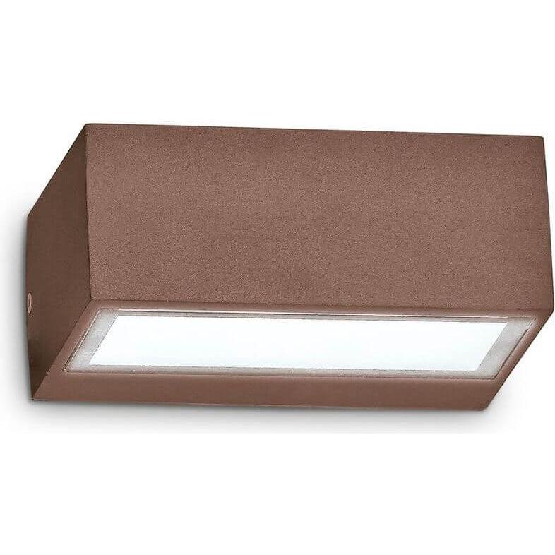Ideal lux, Gartenbeleuchtung, TWIN Wandleuchte G9 dimmbar Braun IP44 213330 (IP44)