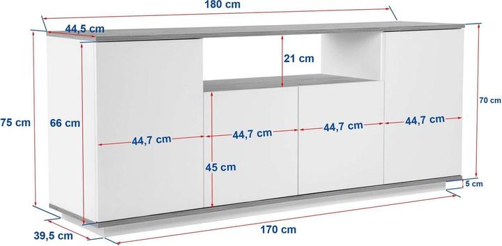 Immagine prodotto Vente-unique Lotula (180 x 44,5 x 75 cm)