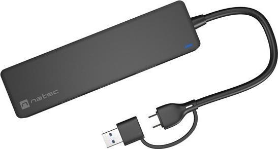 Produktbild Genesis USB 3.0 HUB, Mayfly, 4-Port, Black (USB-C, 4 Ports)