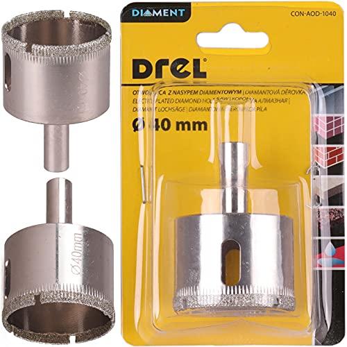 Produktbild Drel Diamant Lochsäge Bohrkrone Bohrer Hohlkernbohrer Nassbohrer Für Stein Steingut Glas Beton Keramik Fl (40 Millimeter)