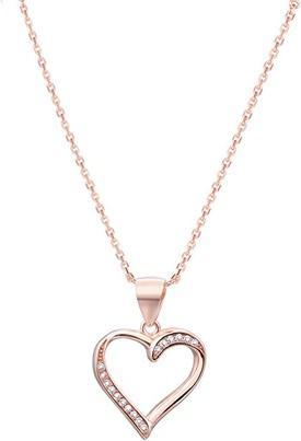 Immagine prodotto Beneto Collana in argento placcato oro rosa con cuore AGS289 / 47-ROSE (L)