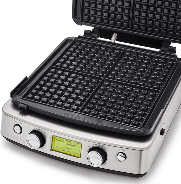 Greenpan wafelijzer met platen voor klassieke wafels + Luikse / Brusselse wafels cream