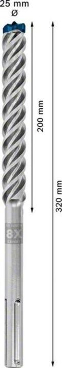Produktbild Bosch Professional Zubehör EXPERT SDS max-8X Hammerbohrer, 25 x 200 x 320 mm (25 Millimeter)