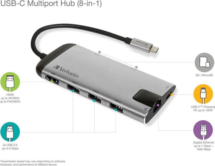 Produktbild Verbatim Multiport (USB-C, 1 Port)