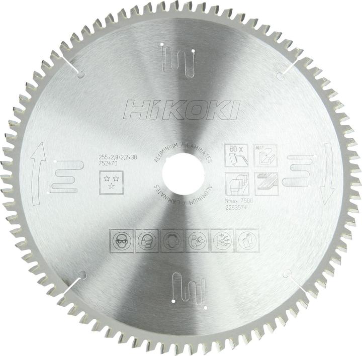 Actual product image Hikoki Aliuminio pjovimo diskas Z80 TCG 255x30mm