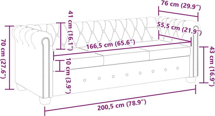 Produktbild VidaXL Nestario (3-Sitzer)