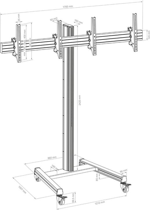 Actual product image Multibrackets Display feet (55", 70 kg)