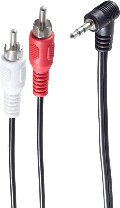 Actual product image Shiverpeaks BS30842 Audio Cable 1.5 m 3.5mm 2 x RCA Black (1.50 m, 3.5mm jack (AUX))