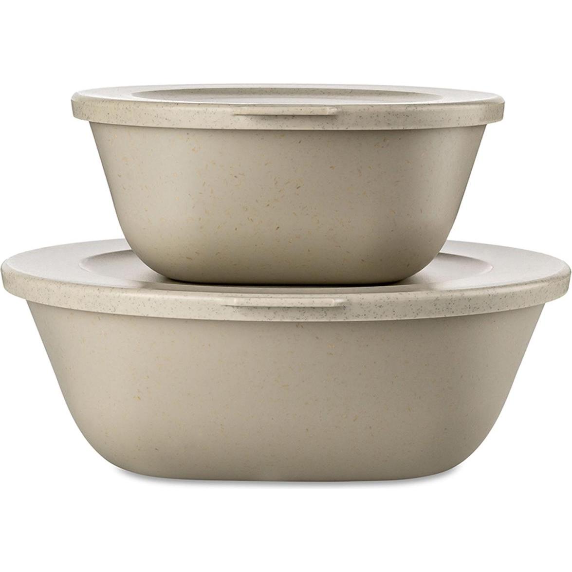 Koziol Frischhaltedosen-Set, Vorratsbehälter, Beige
