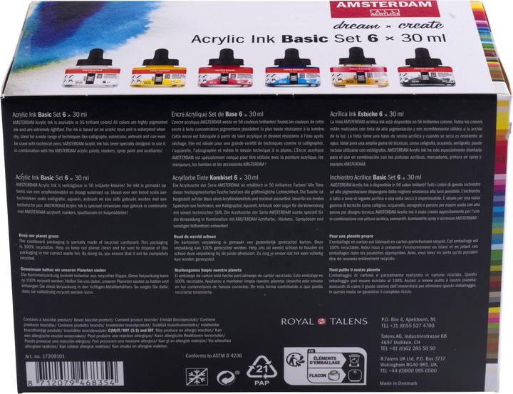 Produktbild Amsterdam Acrylinkt basisset | 6 x 30 ml (30 ml)