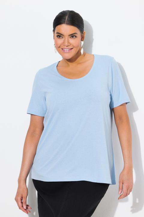 Actual product image Ulla Popken Modal Blend Short Sleeve Scoop Neck Tee (50, 52)