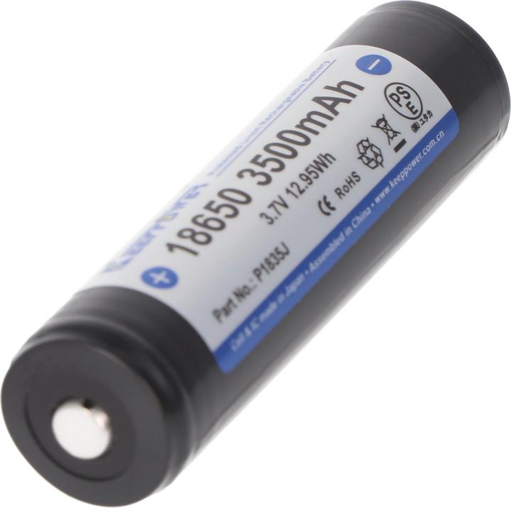 Image du produit Keeppower Batterie 18650 protégée pôle positif augmenté NCR18650GA (1 pcs, 18650, 3500 mAh)