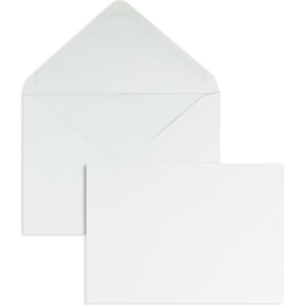 Thumbnail - Blanke, Briefumschlag, Briefumschläge 121x171mm 90g/qm gummiert VE=500 Stück weiss (500 x)