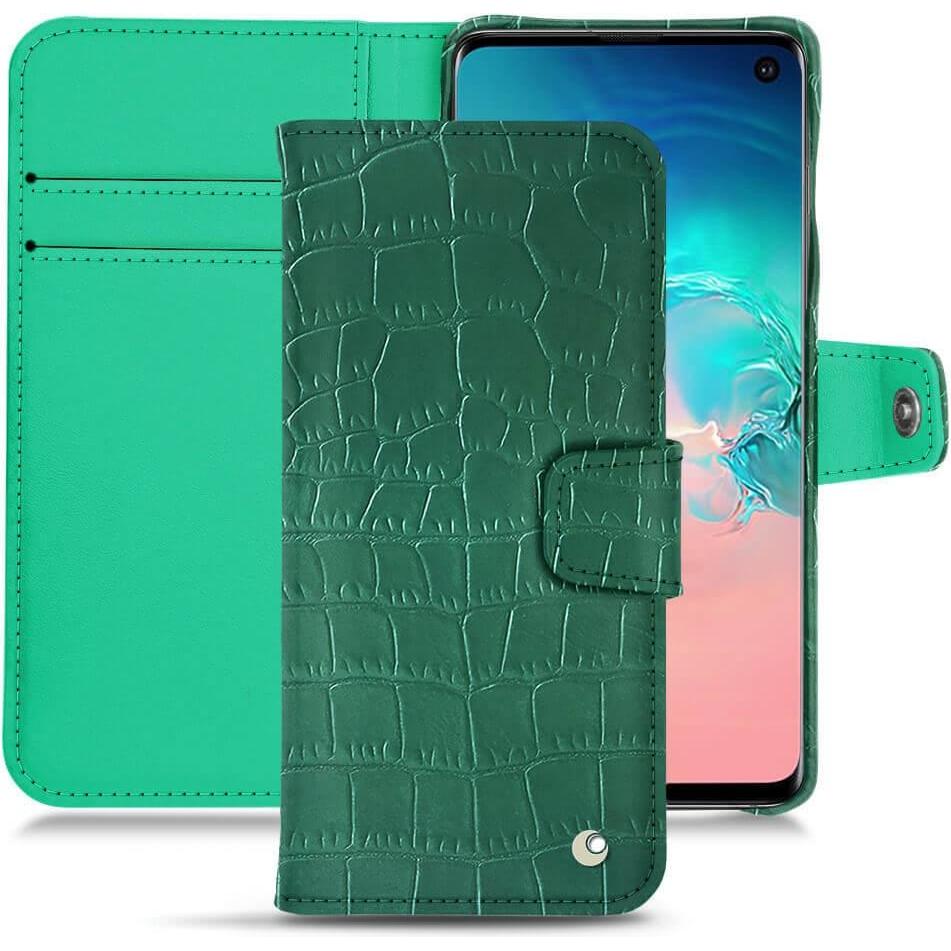 Thumbnail - Noreve Lederschutzhülle Wallet (Samsung Galaxy S10e), Smartphone Hülle, Grün