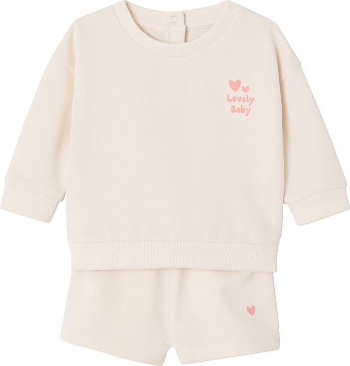 Image du produit Vertbaudet Baby-Set: Sweatshirt & Shorts mit Recycling-Polyester (80)