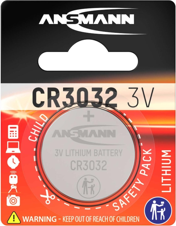 Produktbild Ansmann Lithium CR3032 (1 Stk., CR3032, 550 mAh)