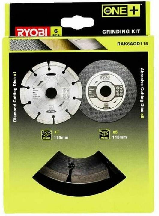 Actual product image Ryobi Grinding set 6 pcs. 115mm