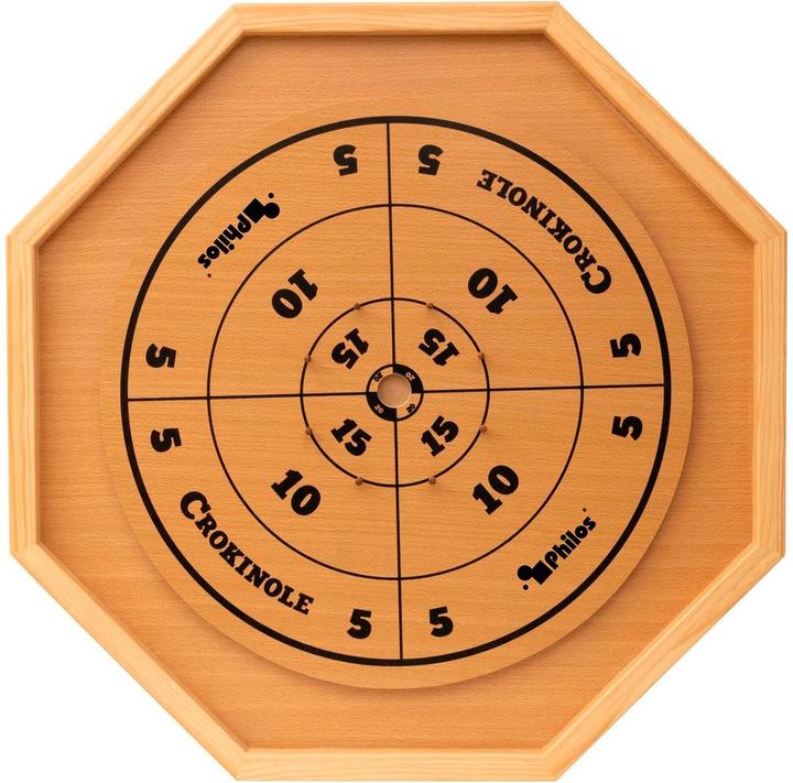 Produktbild Philos Crokinole 5 in 1 (Dänisch, Deutsch, Englisch, Französisch, Italienisch, Niederländisch, Polnisch, Russisch, Schwedisch, Spanisch, 2 - 4 Spieler)