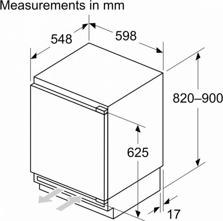 Actual product image Bosch Hausgeräte Under-counter fridge (110 l)