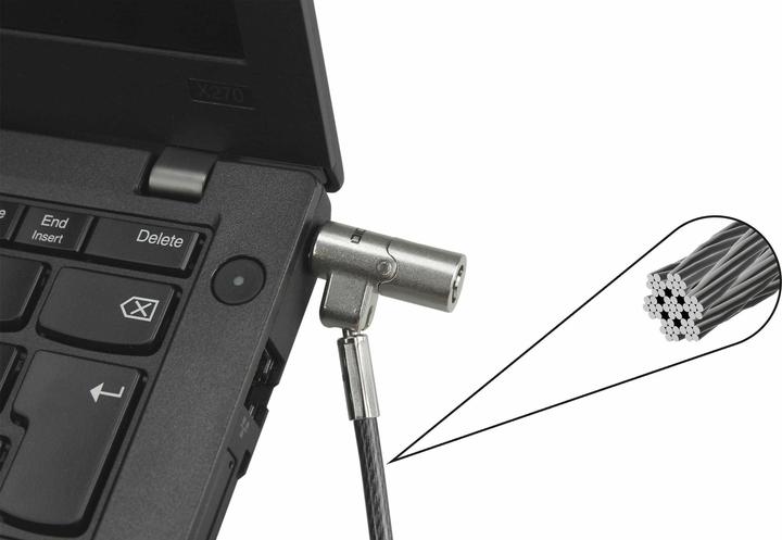 Actual product image Dicota Sec. Cable Nano Lock Ultra Slim Keyed, slot