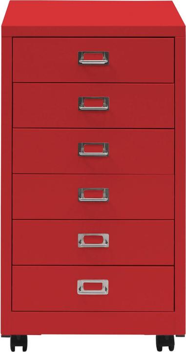 Actual product image Mendler Mobile pedestal HWC-L49, metal 75x40x41cm 6 drawers, red