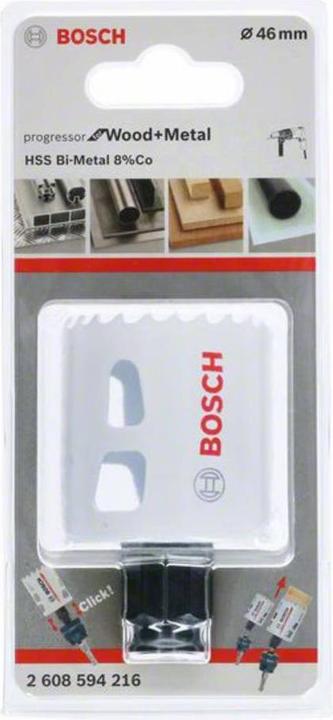 Immagine prodotto Bosch Professional Zubehör Sega a tazza Progressor per legno e metallo, 46 mm (4 pollici, 1 3)