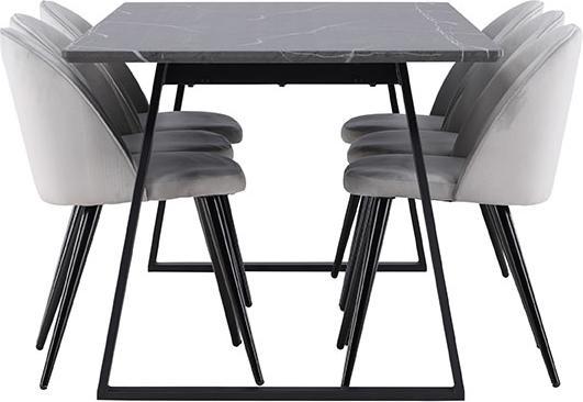 Actual product image Ebuy24 Dining set Malaga dark (MDF, Steel)