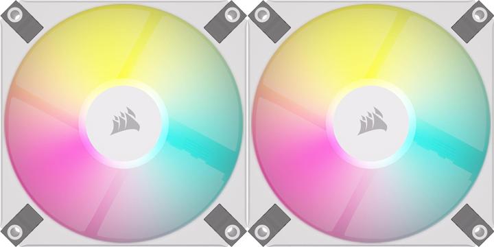 Actual product image Corsair iCUE AF120 RGB Slim 2er wh 120mm CO-9050165-WW (120 mm, 2 x)