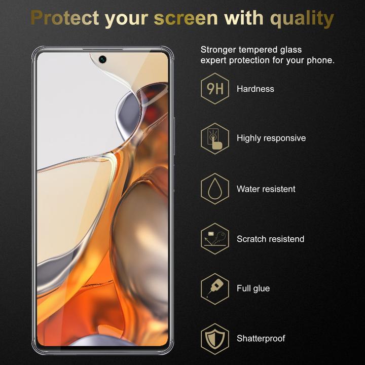 Actual product image Cadorabo Screen Protector Glass for Xiaomi 11T / 11T PRO (3 Piece, Xiaomi 11T Pro, Xiaomi 11T)