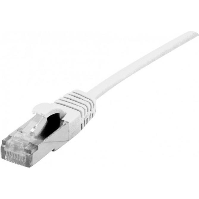 Dexlan Patchkabel Cat. 6A, S/FTP (PiMF), ultradünn, halogenfrei, mit Rastnasenschutz, weiss, 0,5 m (S/FTP, CAT6a, 0.50 m...