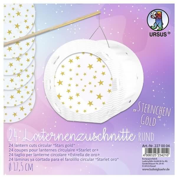 Ursus Laternen-Rohlinge Zuschnitte Sterne 17.5 cm, 24 Stück