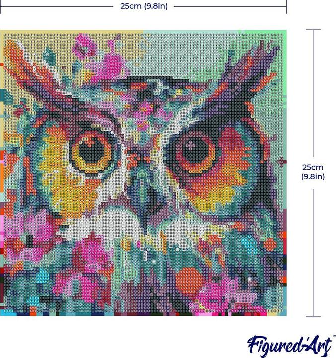 Produktbild Figured'Art Mini Malen nach Zahlen mit Rahmen - Eule