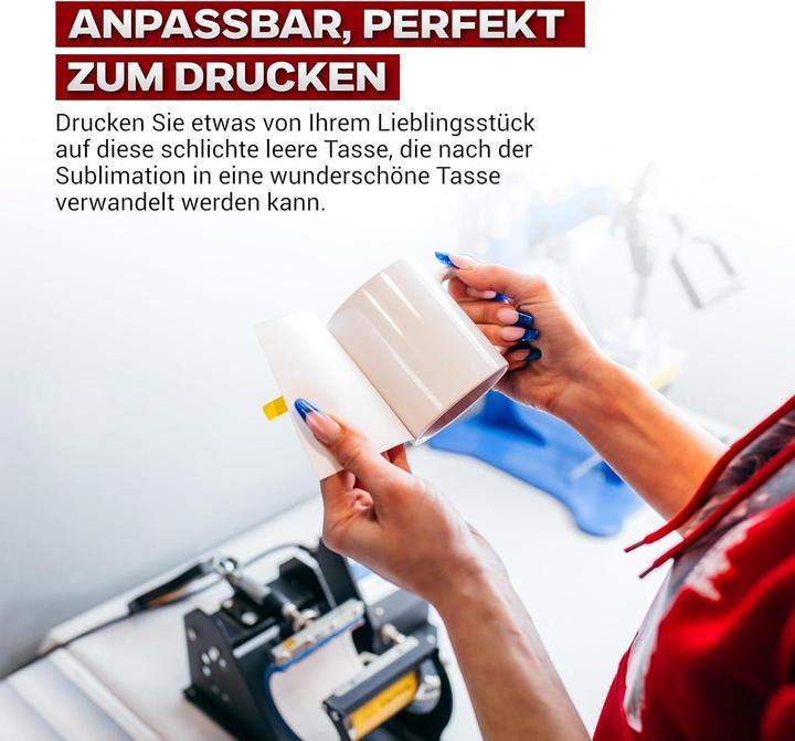 Produktbild Acen Merchandise Sublimationsbecher ohne Aufdruck für kreative Gestaltung und täglichen Gebrauch