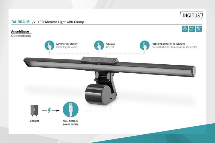 Immagine prodotto Digitus Luce del monitor a LED