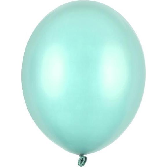 Partydeco Ballons 12cm Menthe métallisé (100pcs)