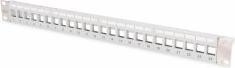 Produktbild Digitus Modular Patch Panel geschirmt 24-port Blank 1HE Rack Mount Farbe Grau transp. Beschriftungsfeld